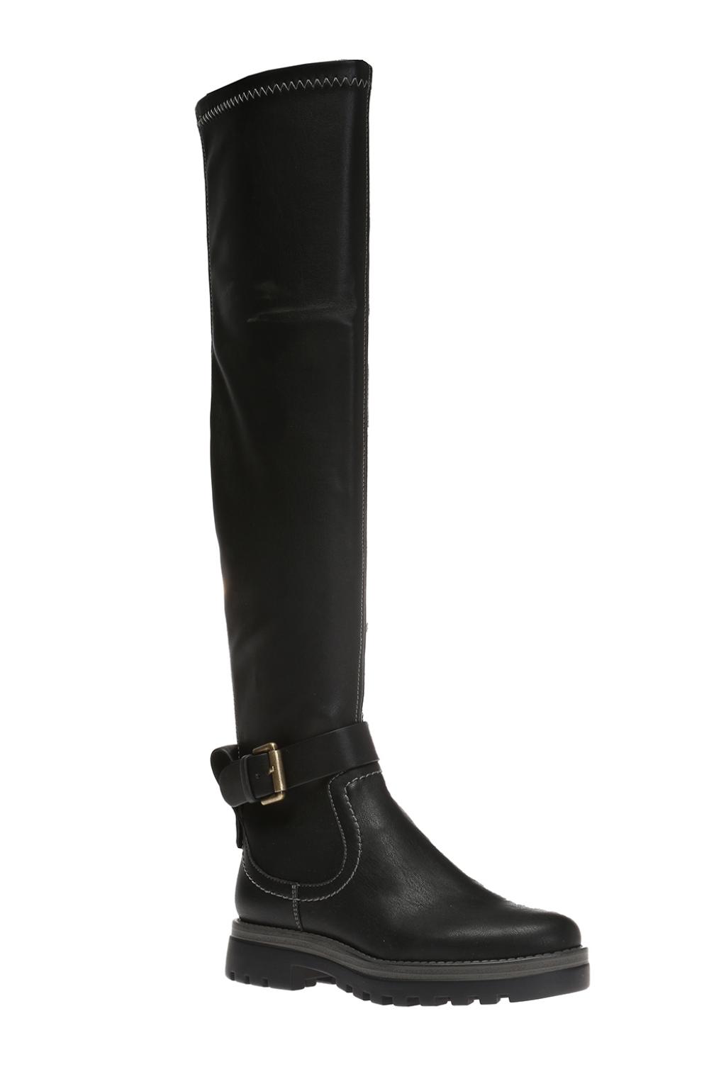 See by chloe boots motorcycle best sale boot